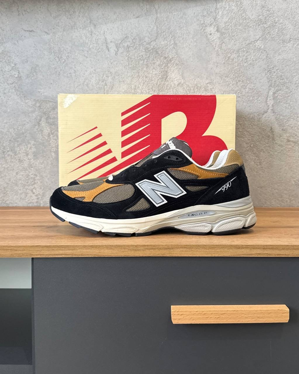 New Balance 990v3 Teddy Santis “Black Tan”