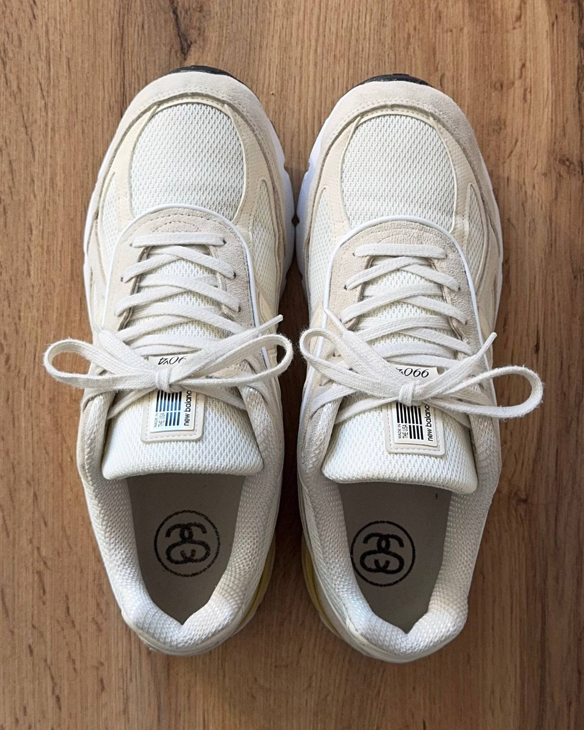 New Balance 990v4 Stussy "White"
