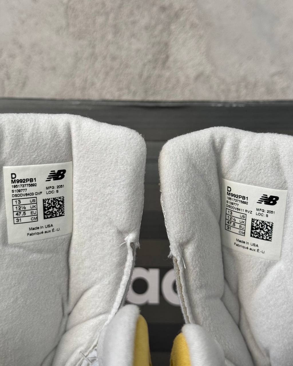 New Balance 992 Paperboy Paris "Fried Egg"